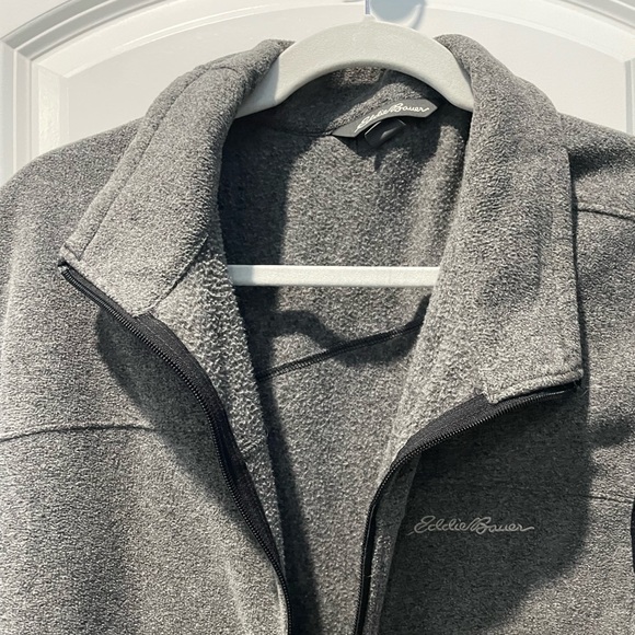 Eddie Bauer Zip-Up Grey Fleece Vest | Size XL - Picture 4 of 4